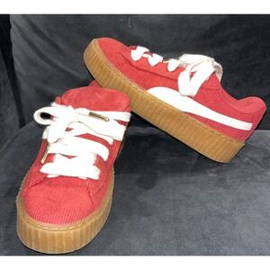 PUMA FENTY Creeper Phatty Corduroy Red 399871-04 US Sz 5.5 Women